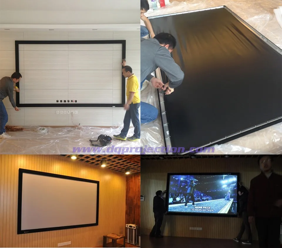 100 дюймов, 16:9, роскошная, плоская, фиксированная рамка, проекционный экран, сделай сам, настенный, очень яркий, для домашнего кинотеатра, 3D дисплей