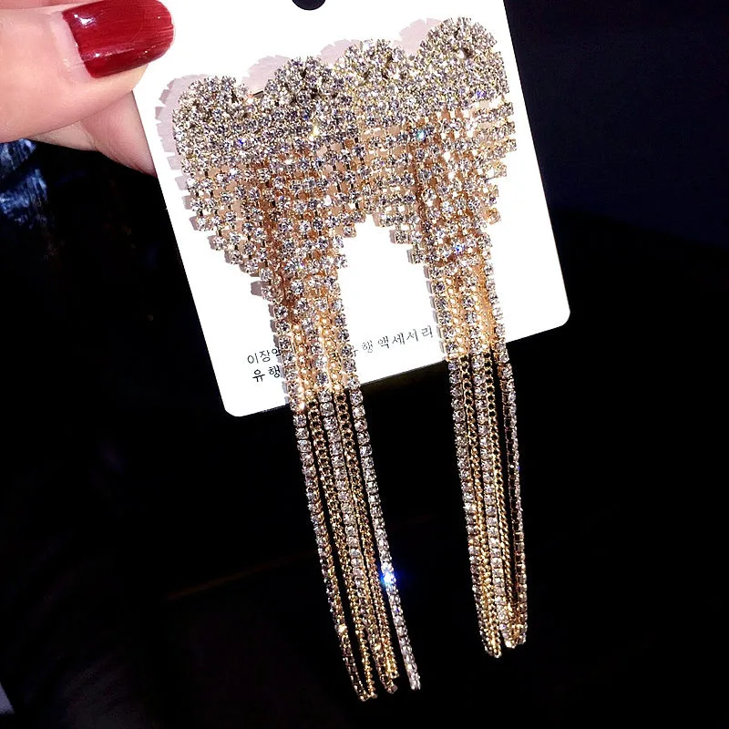 

Luxury Heart Crystal zircon women Earrings Retro 925 Silver Angel wings drop earrings female Jewelry pendientes mujer moda 2019