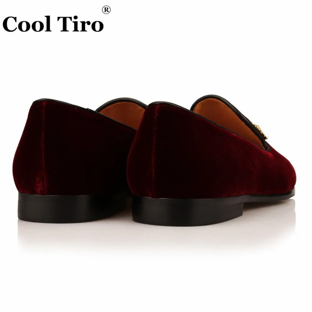 VELOUR BURGUNDY SLIPPERS Loafers (11)