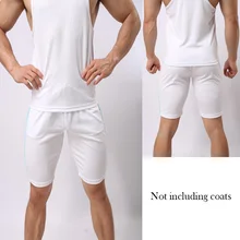 Мужские шорты и наколенники для спортзала свободный пояс летние эластичные повседневные впитывающие влагу