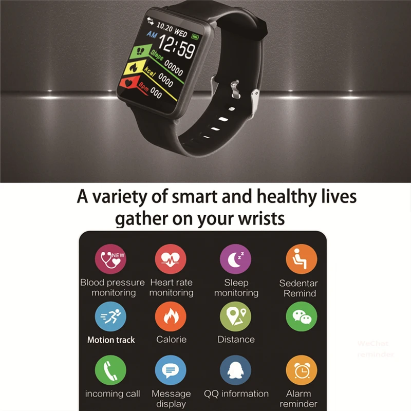 GEJIAN F1 модные часы Smart Watch IP67 Водонепроницаемый Спорт Фитнес трекер монитор