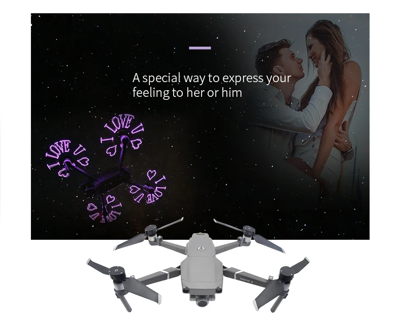 STARTRC DJI Mavic 2 pro светодиодный флеш-пропеллер фиолетовый может программируемый узор весло Quick-Releas Для DJI Mavic 2 zoom Drone