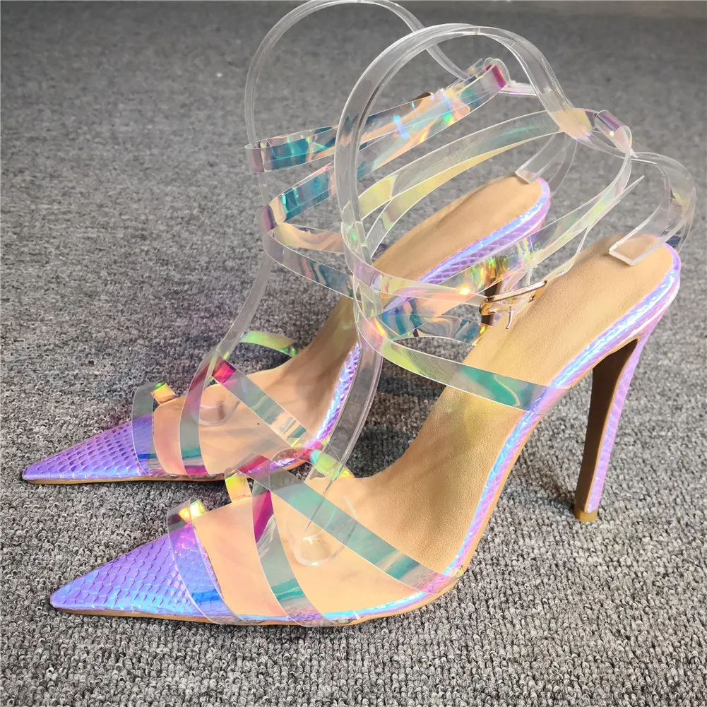 

Big size 47 colorful high quality heeled brand luxury customize shoes woman party sexy PVC women shoes summer sandals woman 2019