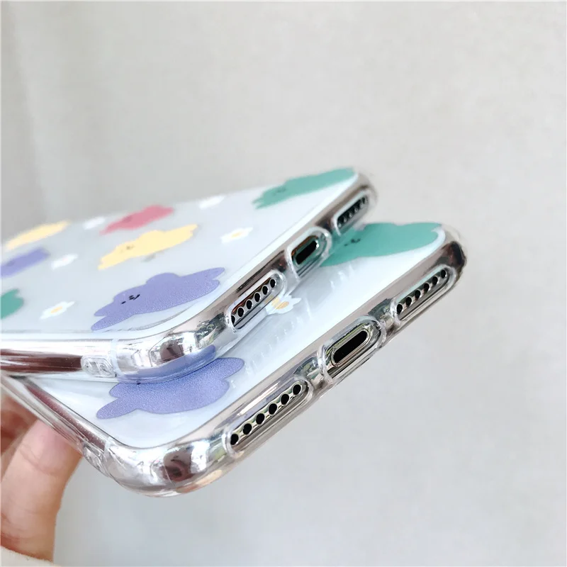 Прозрачный милый чехол для iPhone 6 6s, Стильный Ультратонкий чехол для iPhone 7 8 plus, мягкий чехол для телефона x xs max xr