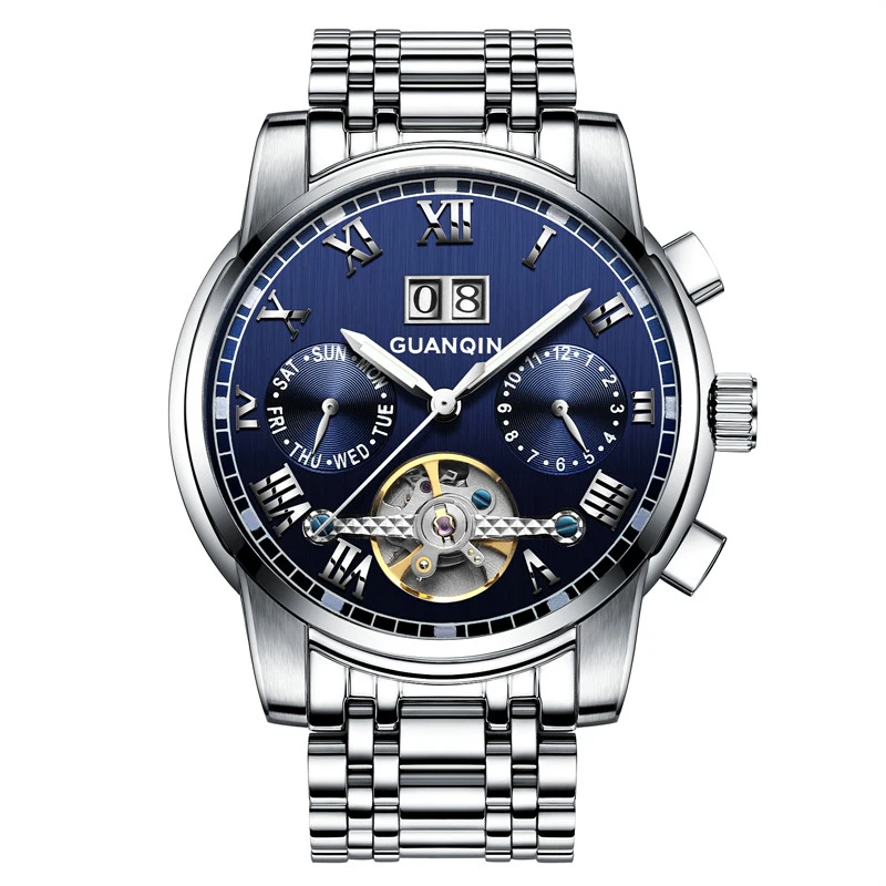 

GUANQIN GJ16031 watches men luxury brand Automatic Mechanical Watches Luminous Fashion Waterproof Watch Date Week Month