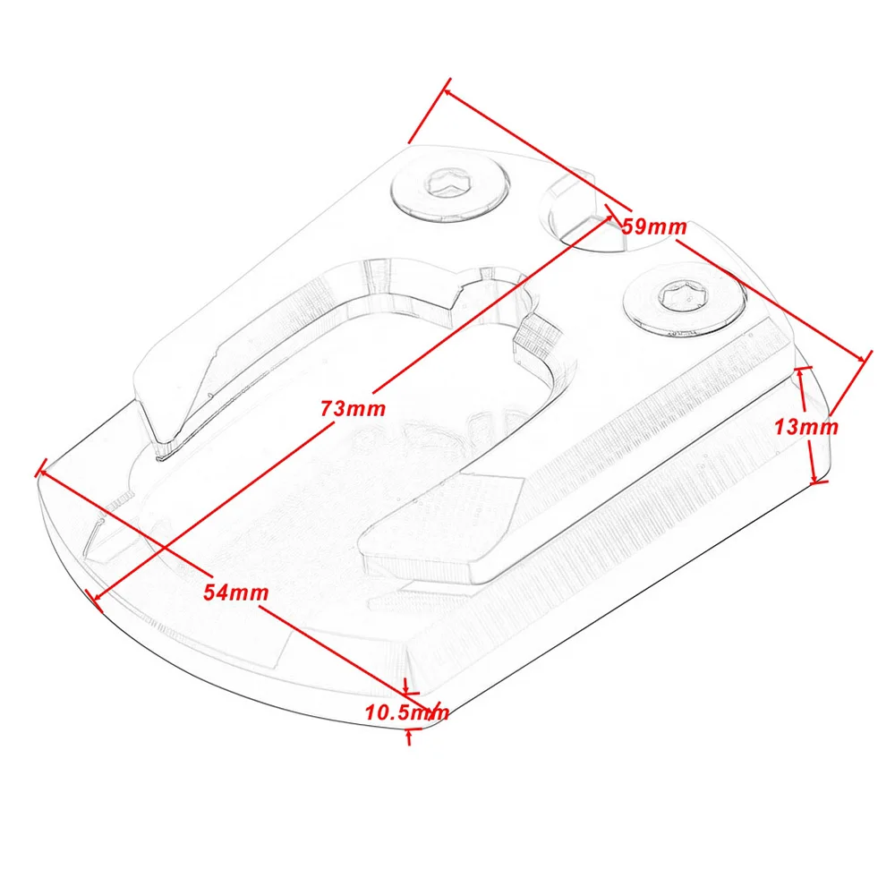  For Yamaha Xmax 125 250 300 all years Foot Side Stand Bike Kickstand Enlarge Plate Extension Pad Al