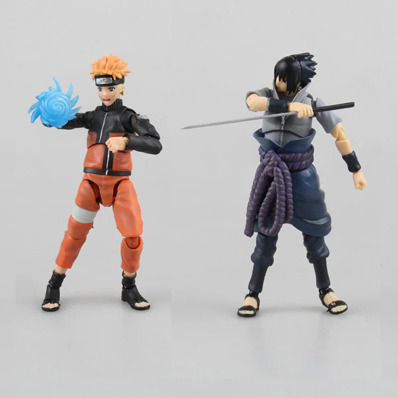 2pcs Set Naruto Uzumaki Naruto Uchiha Sasuke Mini Figure Model Kids Gift No Box Colorcard De