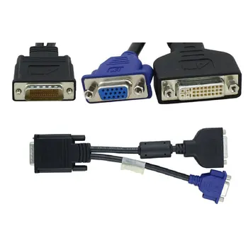 

DVI 59 Pins Male to 2 VGA Female Adapter Splitter Cable for High End Video Card 0.2m