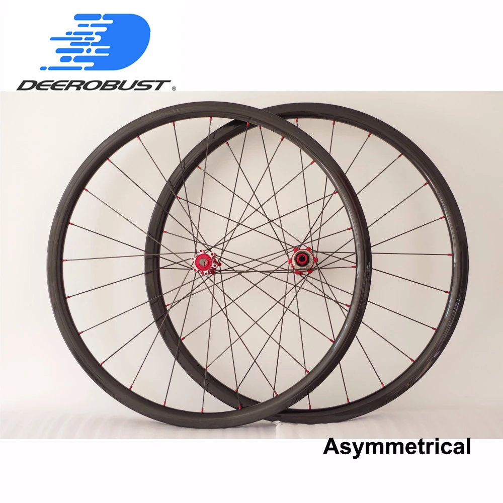 

1223g SUPER LIGHT 29er MTB XC race 32mm wide asymmetric hookless mountain bike carbon wheels 3mm offset 29inch wheel set 24H 28H
