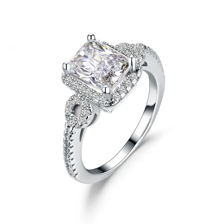 Wholesale Jewelry wedding sterling silver womens jewelry luxury 925 silver women's ring as presents