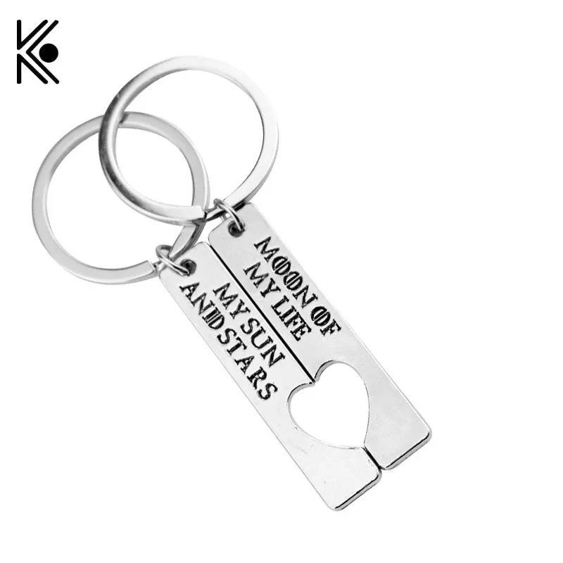 

HBO Game of Thrones Keychain "Moon of My Life, My Sun and Stars" Khaleesi Drogo Lover Jewelry Winter Is Coming Heart Chain Ring
