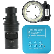 36MP FHD 2 K 1080 P 60FPS HDMI USB электронный цифровой промышленный+ 200X FHD C крепление зум-объектив для телефона процессор печатная плата ремонт пайки