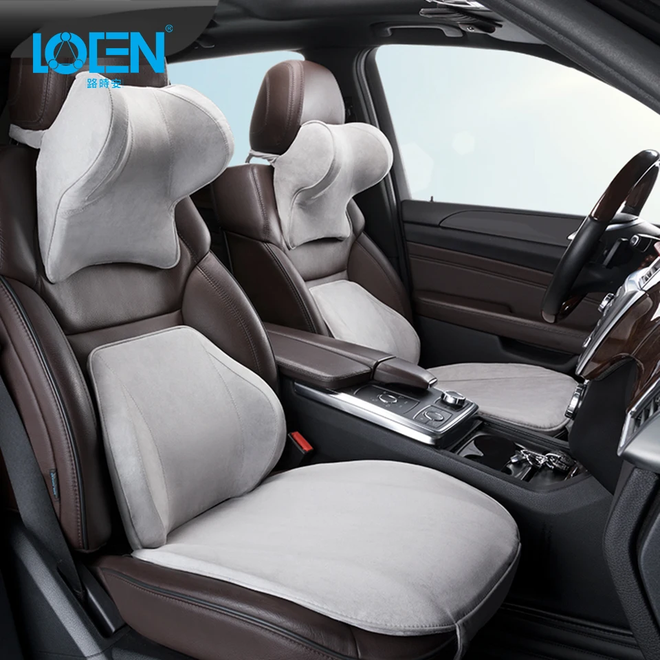 LOEN Car Headrest Memory Cotton Pillow Lumbar Support Car Seat Cushion Set Car Neck Protection Cervical Vertebra Pillow For Home