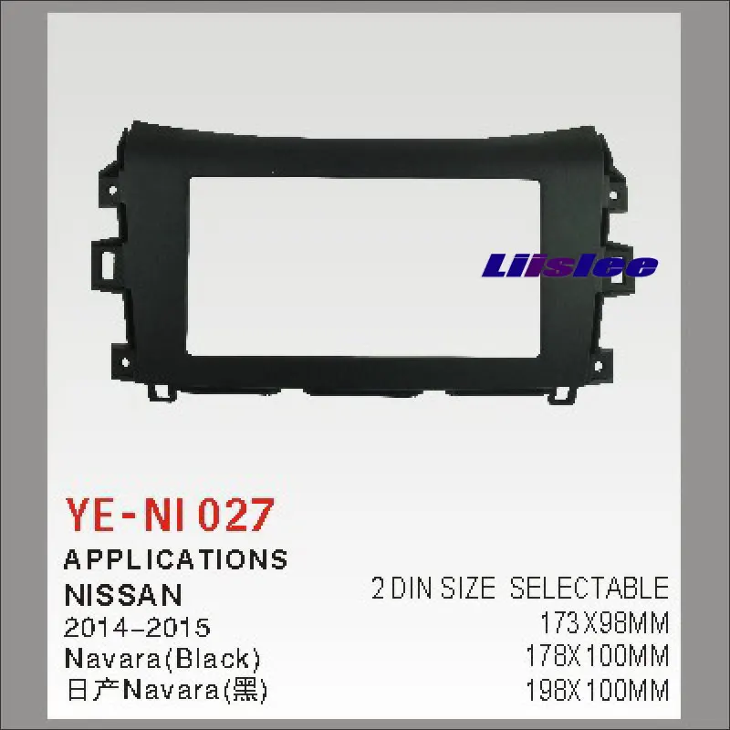 

Liislee 2 DIN Car Refitting Frame Panel For Nissan Navara Radio Stereo CD DVD Player NAVI Navigation / Dashboard ABS Fascia Kits