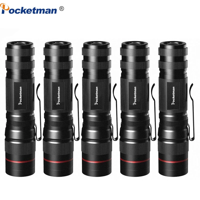 

5 PCS 3800lm Flashlights Super Bright LED Waterproof Zoom Portable linterna torch for Outdoor Camping Cycling Emergency Light