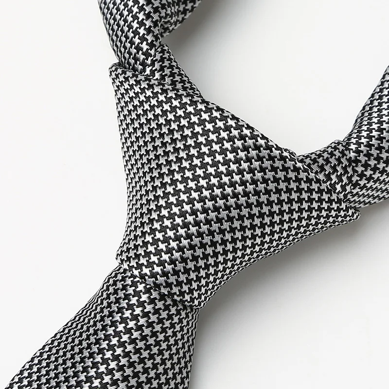 Новое поступление шелковые галстуки для мужчин дизайнеры брендовый галстук водонепроницаемый галстук Мужская мода 5 см тощий галстук черный серебряный гусиные лапки