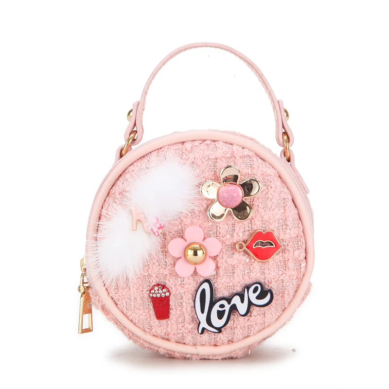 Cute Baby Princess Hand Bags 2019 Fashion Kids Woolen Flower Crossbody ...