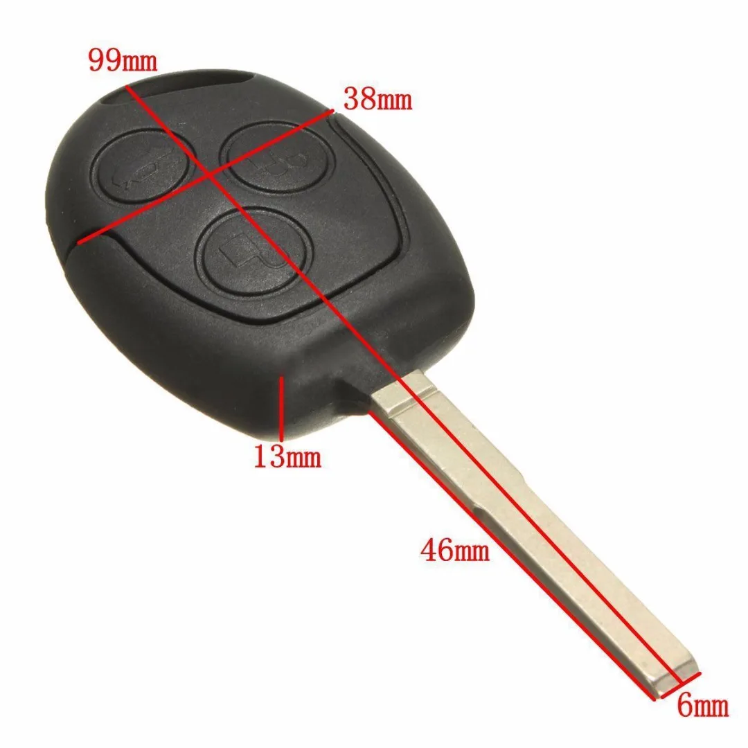 Newest 3 Buttons Remote Key Fob 433MHz Transponder Chip For Fo-rd/Focus/Monde-o