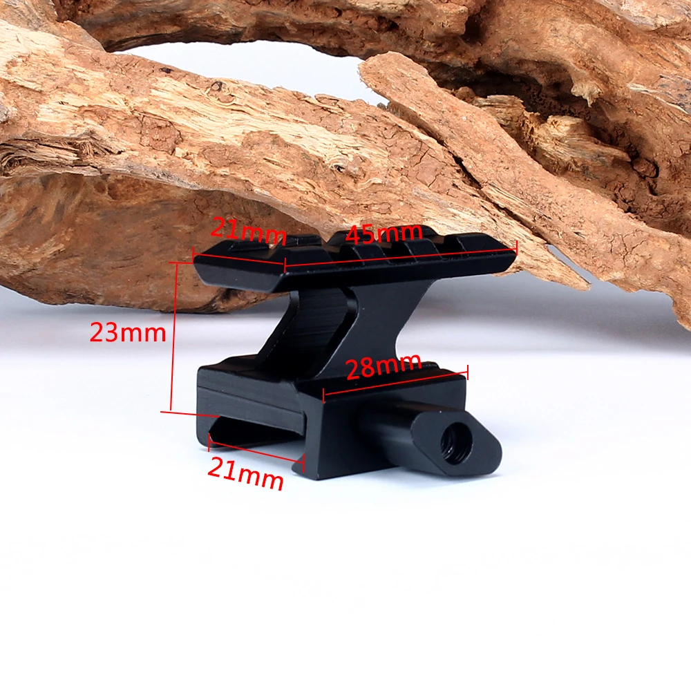 ohhunt High Profile Compact Tactical Red Dot Sight Riser Mount 3 Slots Picatinny Weaver Rail Hunting Scope Mounts Accessories (9)