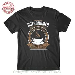 Астрономическая заправленная кофе забавная Астрономия графическая футболка 2019 Горячая Распродажа Новая мужская футболка