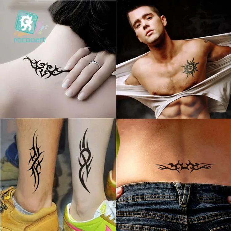 

Rocooart Waterproof Temporary Tattoo Stickers Men Women Body Art Painting Sexy Waist Shoulder Fake Tattoo Harajuku Flash Tattoo