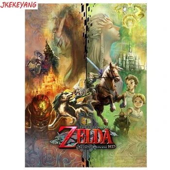 

5D DIY square/round Diamond painting Zelda Cross Stitch Diamond Embroidery Pattern Rhinestone J1571