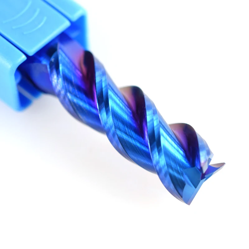 1pc 1-12mm 3 Flutes End Mill for Aluminum Cutting Nano Blue Coating CNC Router Bit Carbide End Mill End Milling Cutter