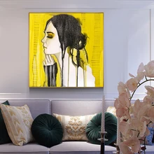 HD абстрактные желтые слезы Плакаты для девочек и принты на холсте домашний декор странные вещи настенные художественные картины для гостиной