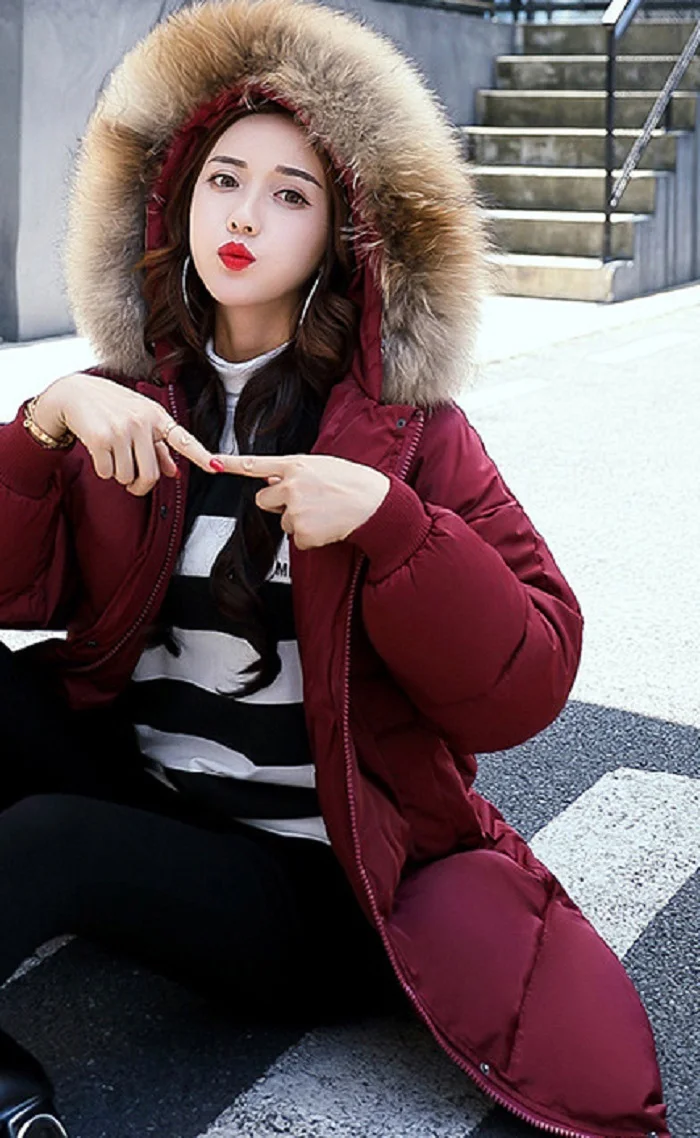 2017 winter hot sales hooded  jacket women clothing cotton + size 3 xl warm coats street fashion wind coat  women+28