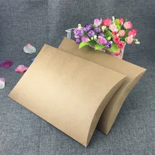 100 шт, БОЛЬШИЕ КРАФТ-коробки для подушек, коричневые подарочные коробки формата А4, чистая подушка, упаковочная коробка, бумажные коробки для хранения, принимаем индивидуальный логотип