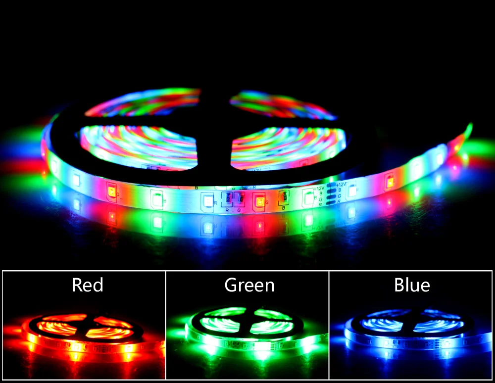 Светодиодная ленсветильник 12 В rgb белый теплый водонепроницаемый ip65 smd 2835 лента 5