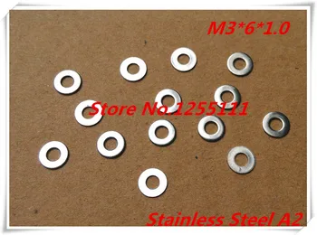 

100pcs/lot M3*6*1.0 3mm Stainless Steel A2 Flat washer Thickness 1.0mm