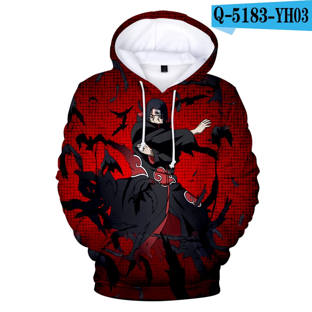 New 3D Printing Hoodie Anime Naruto Hooded Fashion Hip Hop Sweatshirt 3D Naruto Hoodies Men Pullovers Winter/Autumn Outwear - Color: 3D