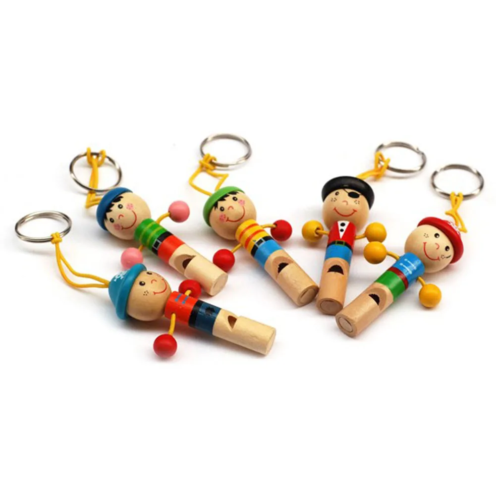 Мини Деревянный мультяшный свисток музыкальный инструмент игрушки для малышей игра для детей Детские обучающие игрушки-случайный цвет стиль - Цвет: RANDOM