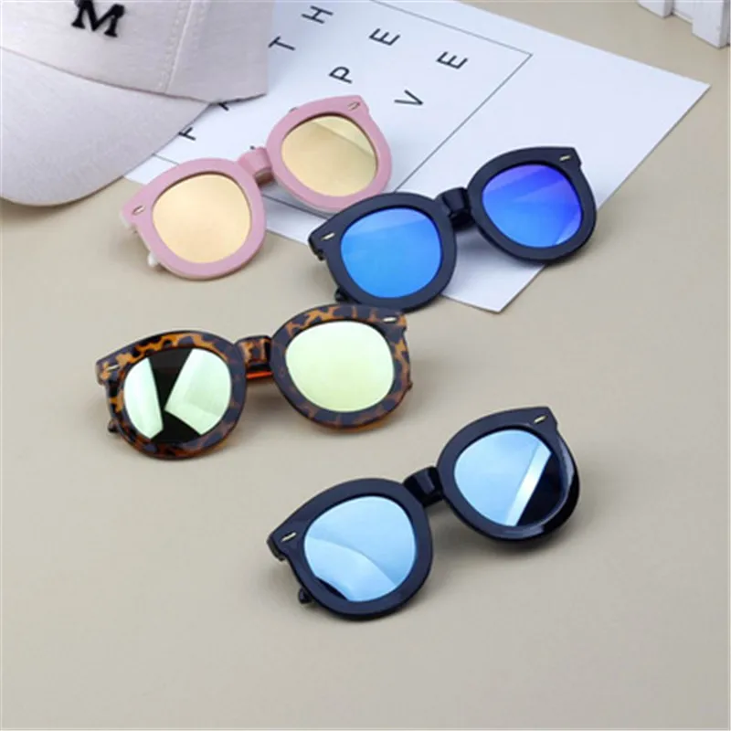 

Ywjanp Children sunglasses Wide Side Kids Glasses Colorful Baby Sunglasses Boys Eyewear Big Round Frame Rivet Girls Oculos UV400