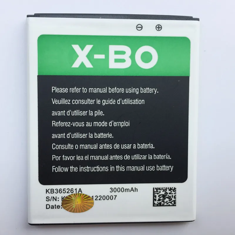 Runboss KB365261A батарея для X-BO V3+ V3 3000mAh батареи сотового телефона