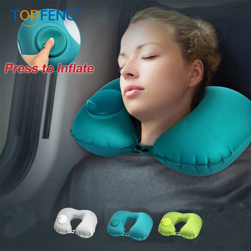 

TopFeng LAD-I Soft & Ergonomic Design Neck Pillows For Travelling Inflatable Portable U Shape Neck Support Cushion For Office Na