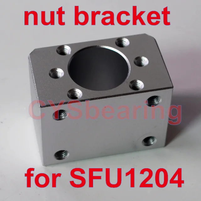 SFU1204 Ballscrew Nut Housing Aluminium Material Mounting Bracket For