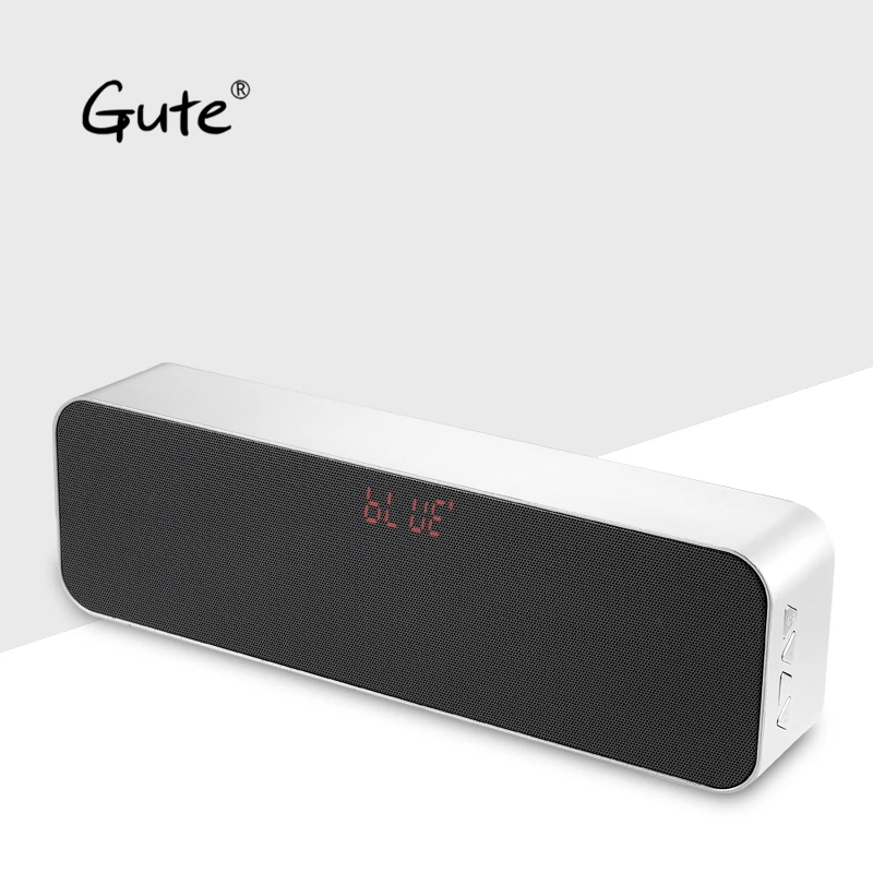 

Gute 2019 square Bluetooth speaker LED Display Screen portable radio FM woofer power bank altavoz portatil caixa de som portatil