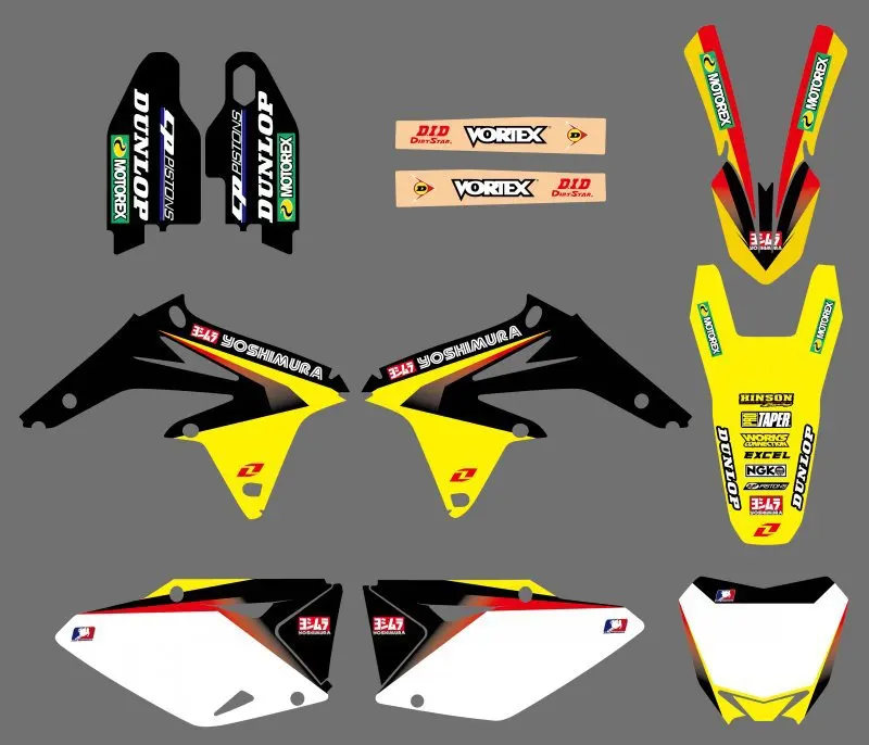 Наклейки для Suzuki RMZ450 новые наклейки команды графические 450 RMZ 2008 2009 2010 2011 2012 2013 2014