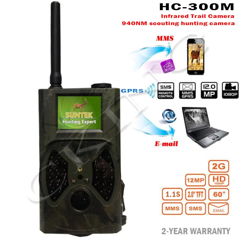 Suntek HC300M Hunting Camera HC-300M Full HD 12MP 1080P Video Night Vision MMS GPRS Scouting Infrared Game Hunter Trail Camera