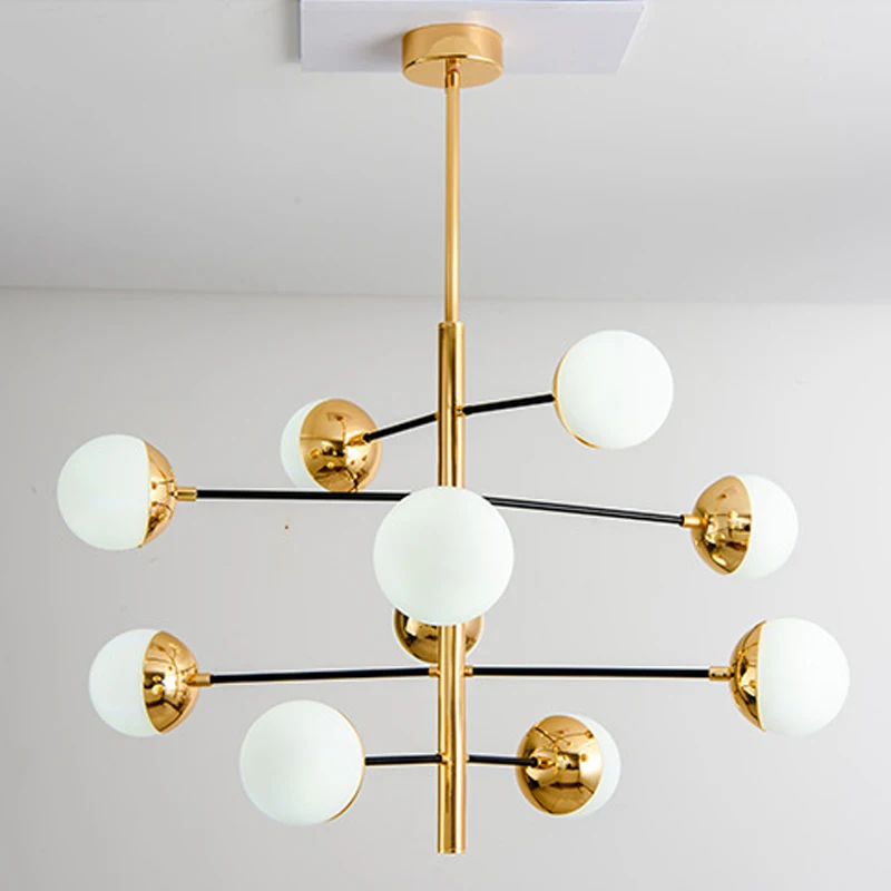 Nordic living room dining lights creative personality Iron Chandelier modern office industrial wind  Chandeliers6