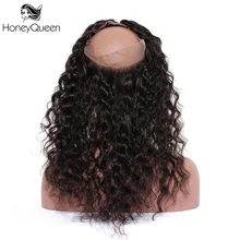 360 Lace Frontal Closure Pre Plucked Brazilian Remy Hair 100% Human Hair Loose Wave Bleached Knots With Baby Hair Free Part