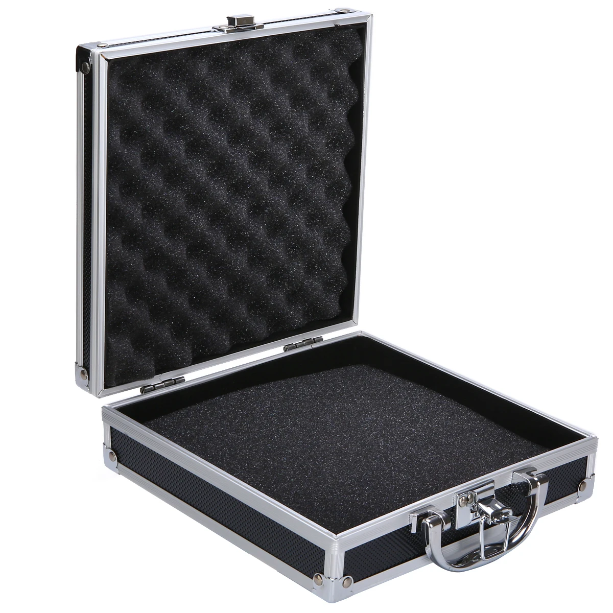 Portable Aluminium Alloy Tool Box Handheld Box Tool Storage Flight Case Organizer Suitcase With Sponge