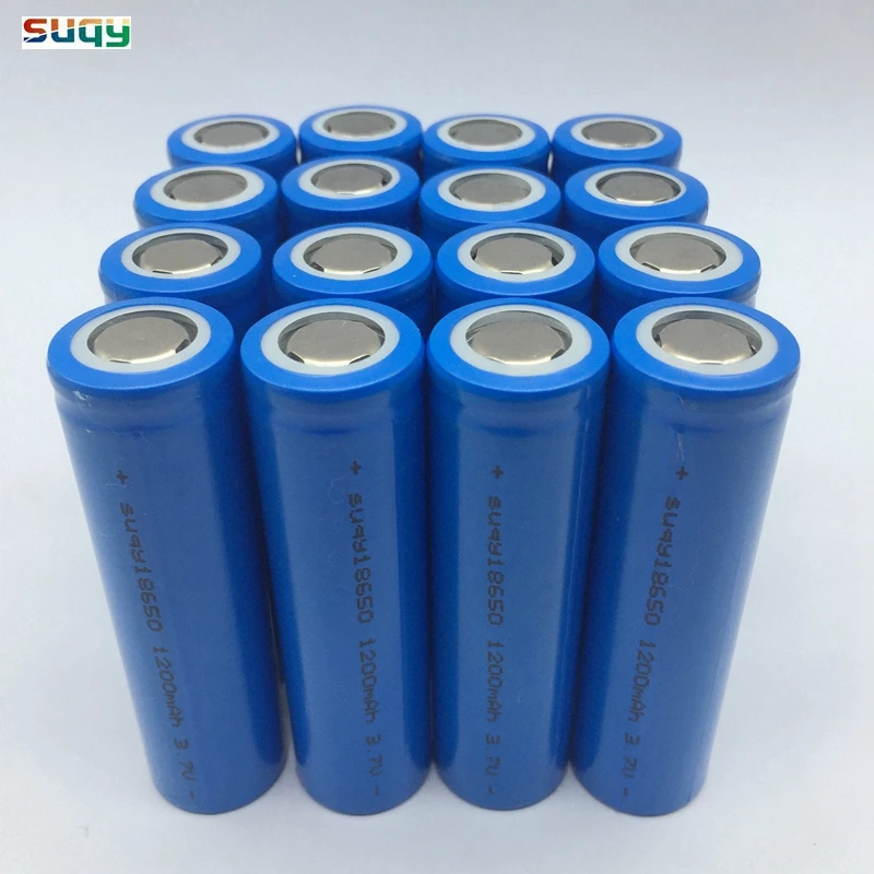 

suqy 30pcs New Original Rechargeable Battery 18650 3.7v 1200mAh li ion Accumulator Battery for Flashlight Power Bank wholesale