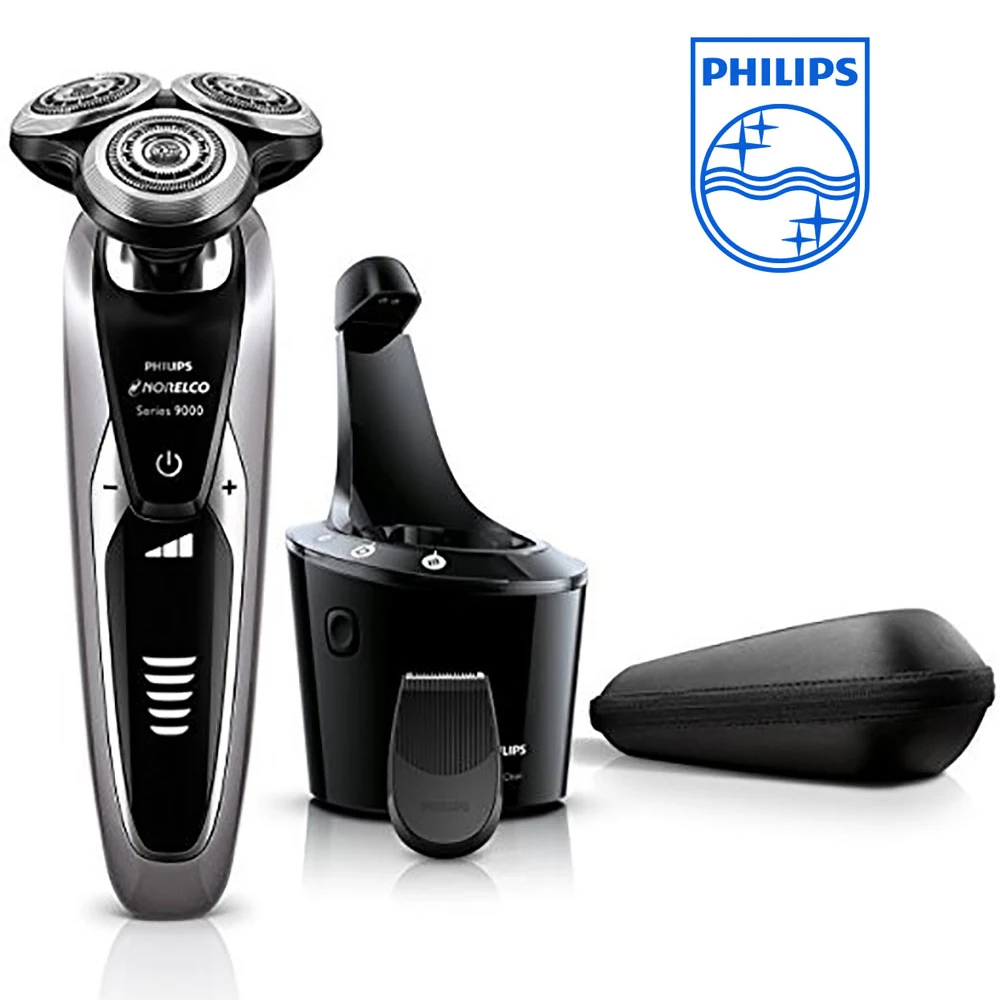 Philips Norelco S9311 бритвы 9300 Wet & dry электробритва с SmartClean системы без картриджа Путешествия Замок Полностью Моющиеся