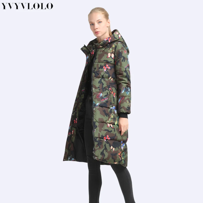 Lang Wintermantel Neue Parka Jacke 2017 16 Frauen Yvyvlolo gyb6Yf7