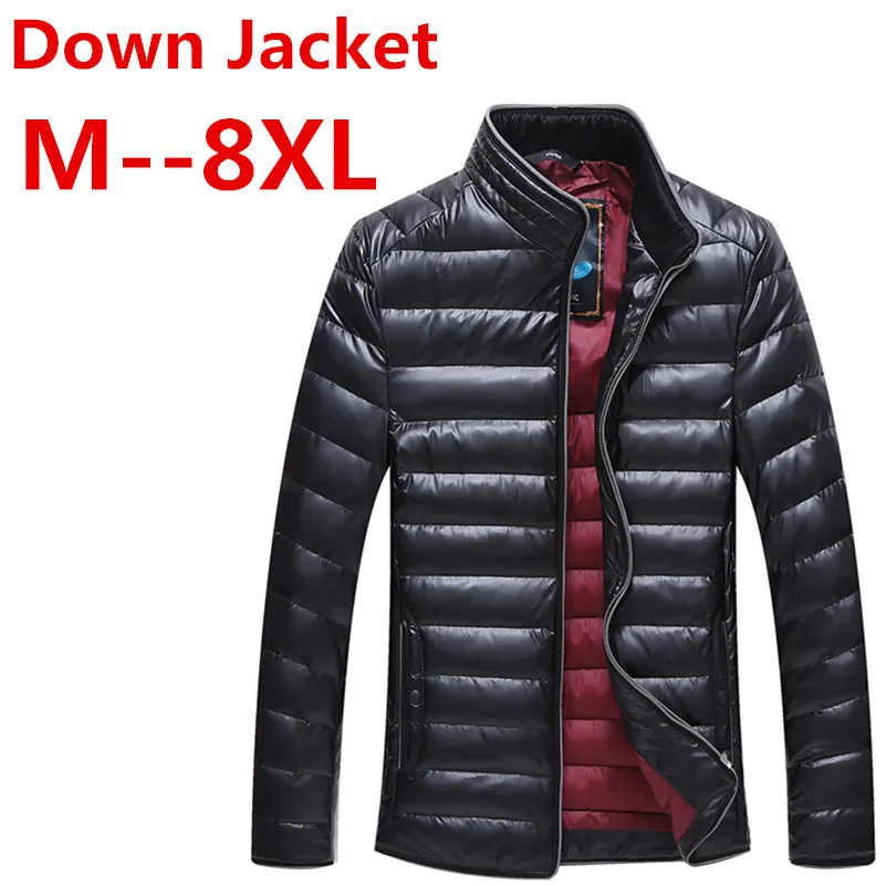 

8XL 7XL 6XL 5XL Autumn Winter Duck Down Jacket, Ultra Light Thin plus size jacket for men Fashion Outerwear coat free delivery
