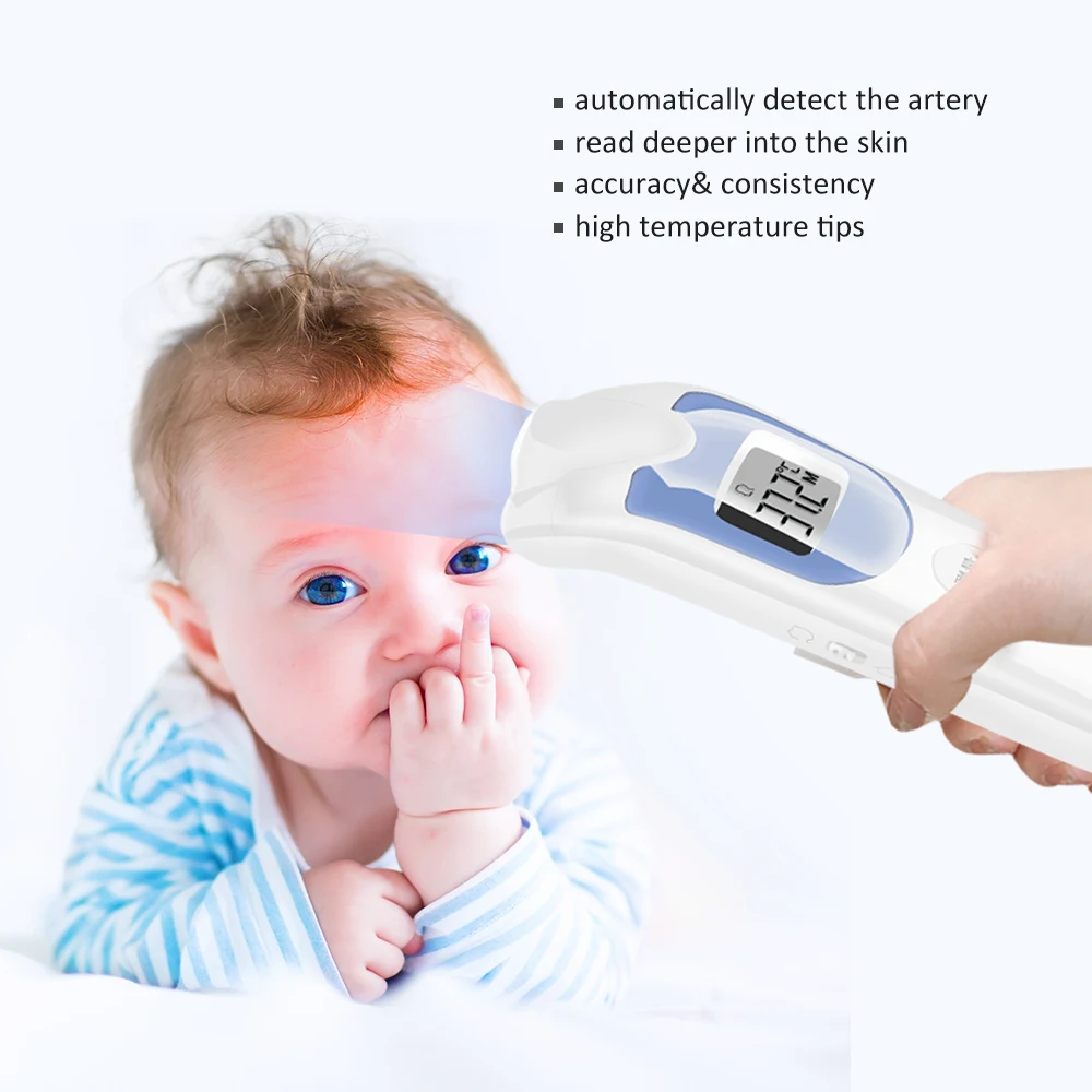 GL Muti-fuction Thermometer LCD Digital Ear Forehead Thermometer Infrared Forehead Body Termomete N