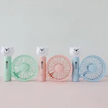 Портативный вентилятор, летний домашний маленький вентилятор, милый мультяшный медведь, usb-вентилятор для зарядки, настольный вентилятор для учебы